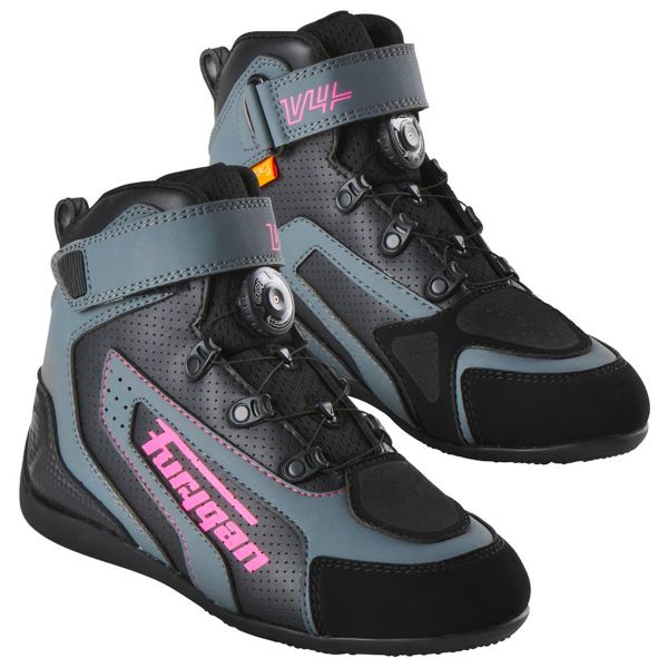 Baskets Moto Furygan V4 Easy D3O Lady Vented Black Pink Baskets Moto Furygan V4 Easy D3O Lady Vented Black Pink