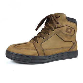 Baskets Moto HARISSON Branco Brown Black