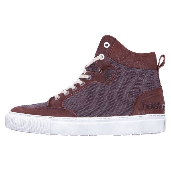 Baskets Moto Helstons Kobe Armalith Leather Brown Brown