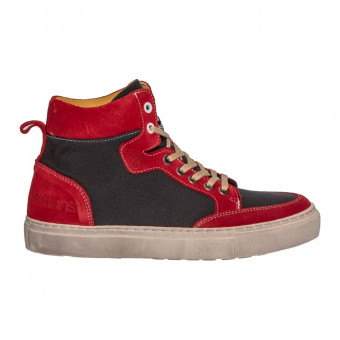 Baskets Moto Helstons Maya Armalith Leather Red Grey Baskets Moto Helstons Maya Armalith Leather Red Grey