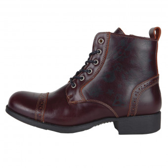 Baskets Moto Helstons Mehari Leather Burgundy Baskets Moto Helstons Mehari Leather Burgundy