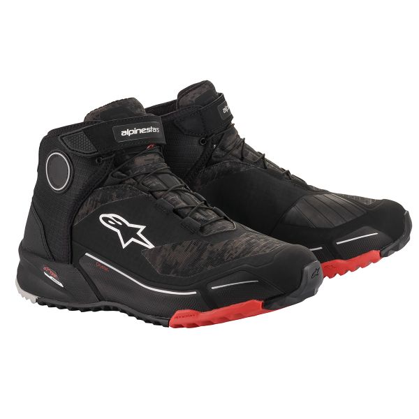 Baskets Moto Alpinestars CR-X Drystar Black Camo Red