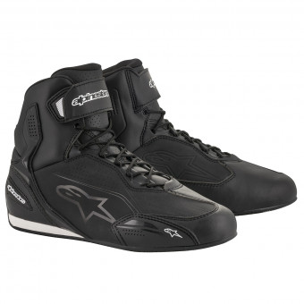 Baskets Moto Alpinestars Faster 3 Black Black Baskets Moto Alpinestars Faster 3 Black Black