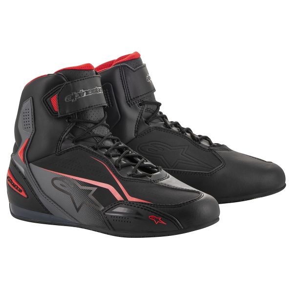 Baskets Moto Alpinestars Faster 3 Black Grey Red