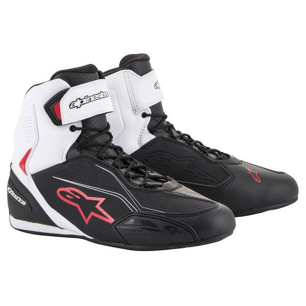 Baskets Moto Alpinestars Faster 3 Black White Red