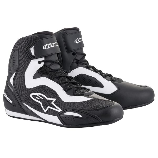 Baskets Moto Alpinestars Faster 3 Rideknit Black White