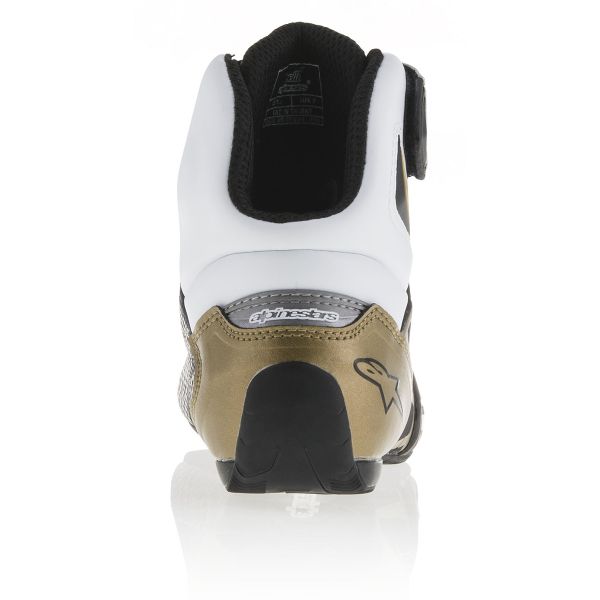 Baskets moto Alpinestars Stella Faster 2 Black White Gold en Stock