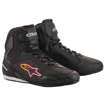Baskets Moto Alpinestars Stella Faster 3 Rideknit Black Yellow Pink Baskets Moto Alpinestars Stella Faster 3 Rideknit Black Yellow Pink
