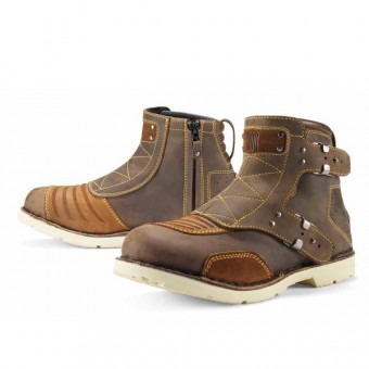 Bottes Moto ICON El Bajo Oiled Brown