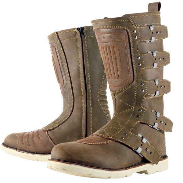 Bottes Moto ICON Elsinore Oiled Brown