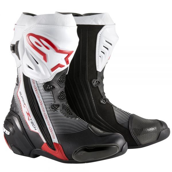Bottes Moto Alpinestars Supertech R Black Red White