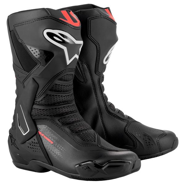Bottes Moto Alpinestars SMX-6 V3 Black Red Fluo Bottes Moto Alpinestars SMX-6 V3 Black Red Fluo