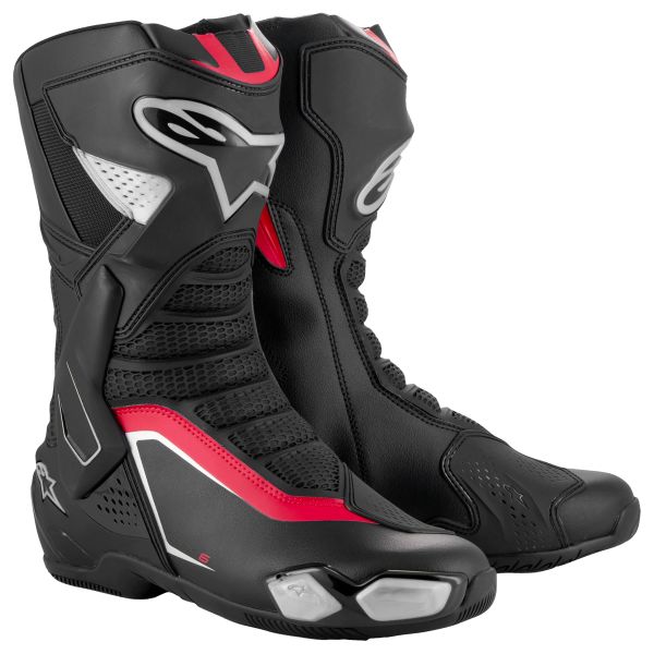 Bottes Moto Alpinestars SMX-6 V3 Black Silver Red Bottes Moto Alpinestars SMX-6 V3 Black Silver Red