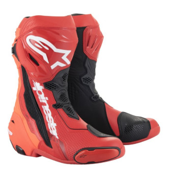 Bottes Moto Alpinestars Supertech R Boot Bright Red Red Fluo Bottes Moto Alpinestars Supertech R Boot Bright Red Red Fluo