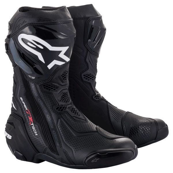Bottes Moto Alpinestars Supertech R Vented Boot Black Black Bottes Moto Alpinestars Supertech R Vented Boot Black Black