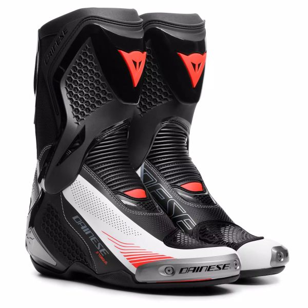 Bottes Moto Dainese Torque 4 Air Black White Red Fluo