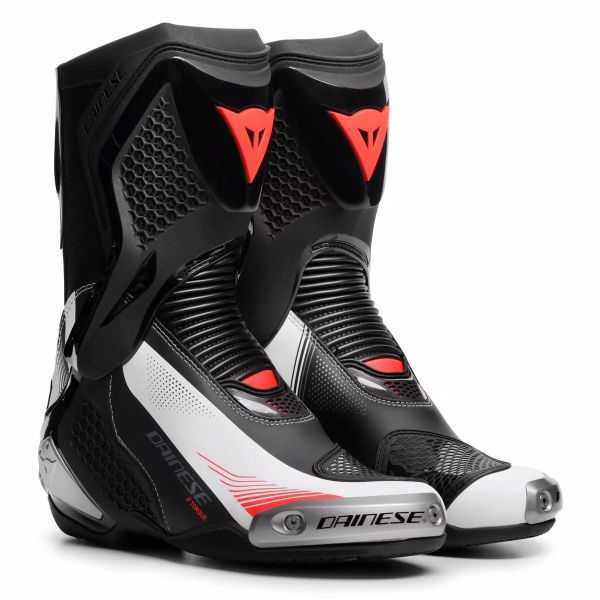 Bottes Moto Dainese Torque 4 Woman Black White Red Fluo