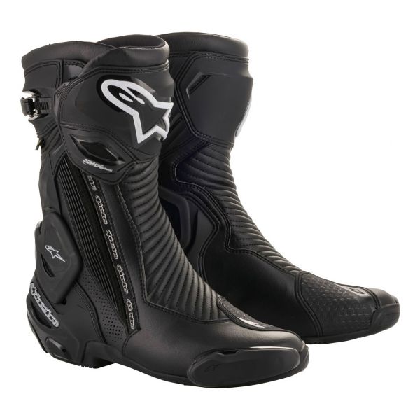 Bottes Moto Alpinestars SMX Plus V2 Gore-Tex Black Silver Bottes Moto Alpinestars SMX Plus V2 Gore-Tex Black Silver