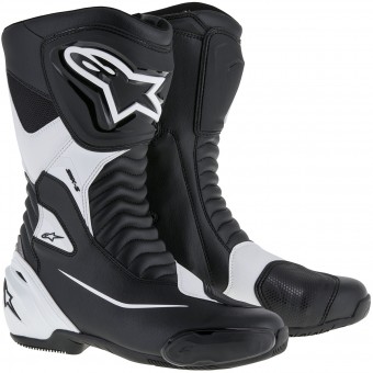 Bottes Moto Alpinestars SMX S Black White Bottes Moto Alpinestars SMX S Black White