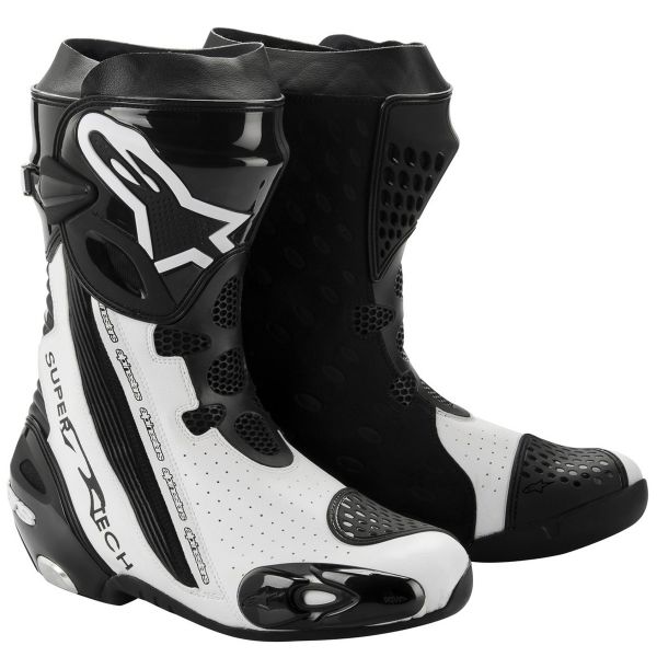 Bottes Moto Alpinestars Supertech R Black White Vented