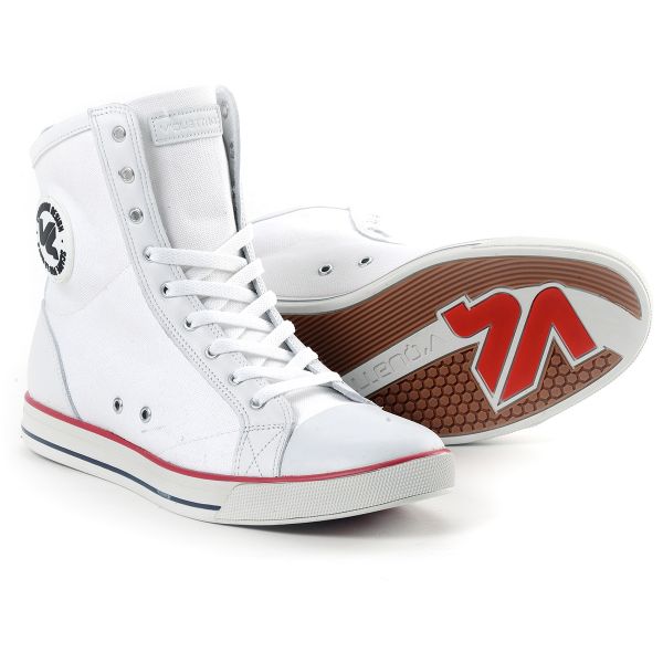 Chaussures Moto V'Quattro Game Wall Blanc