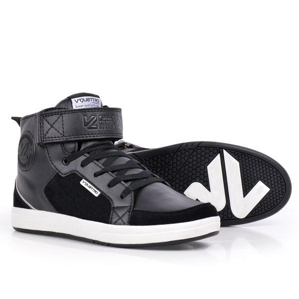 Chaussures Moto V'Quattro Milano Midcut Original Black