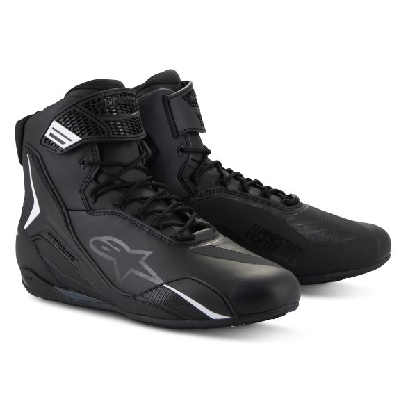 Chaussures Moto Alpinestars Faster 4 Black White Chaussures Moto Alpinestars Faster 4 Black White