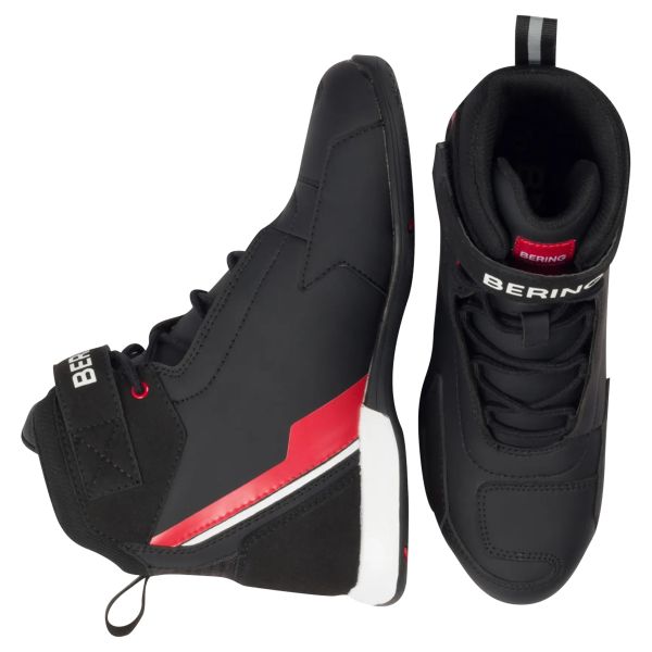 Chaussures Moto Bering Jag Black White Red Chaussures Moto Bering Jag Black White Red