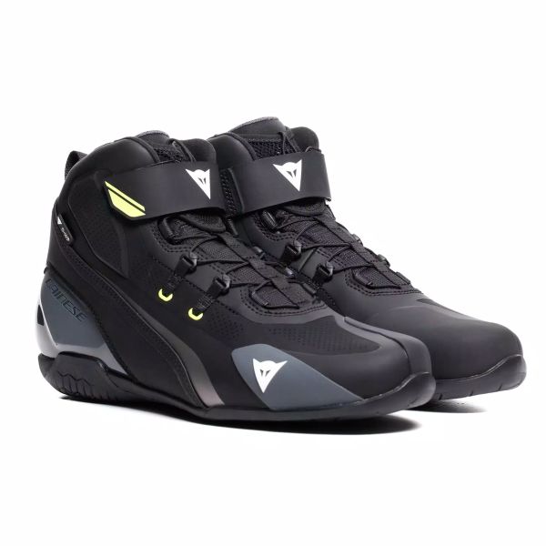 Chaussures Moto Dainese Herian D-WP Black White Yellow Fluo