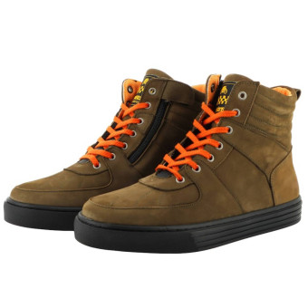 Chaussures Moto Helstons Run Kaki Nubuc