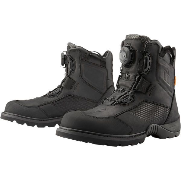 Chaussures Moto ICON Stormhawk Waterproof Boot Black