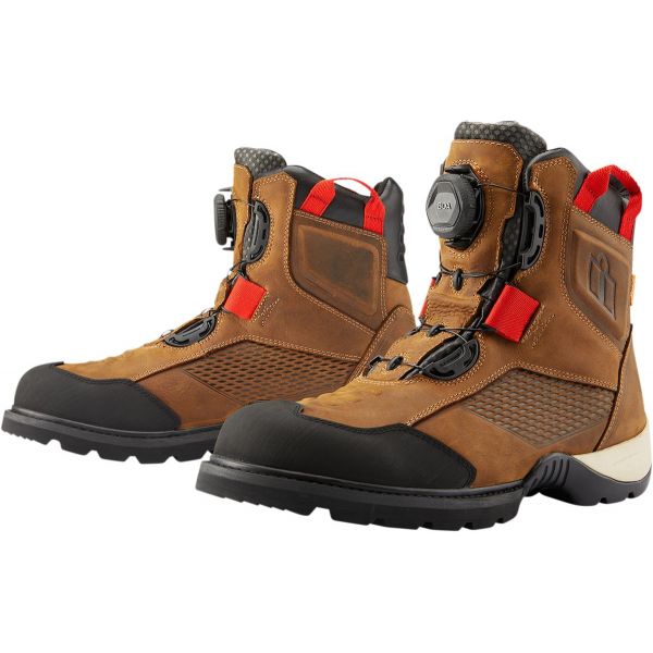 Chaussures Moto ICON Stormhawk Waterproof Boot Brown Chaussures Moto ICON Stormhawk Waterproof Boot Brown