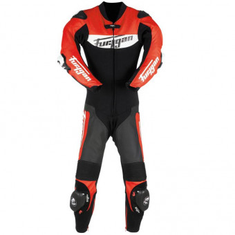 Combinaison Moto Cuir Furygan Combi Kid Evo Black Red White