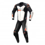 Combinaison Moto Cuir Alpinestars GP Force Chaser Black White Red Fluo