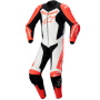 Combinaison Moto Cuir Alpinestars GP Force Lurv 1PC Red Fluo White Black