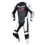 Combinaison Moto Cuir Alpinestars GP Force Lurv 2PC Black White Red Fluo