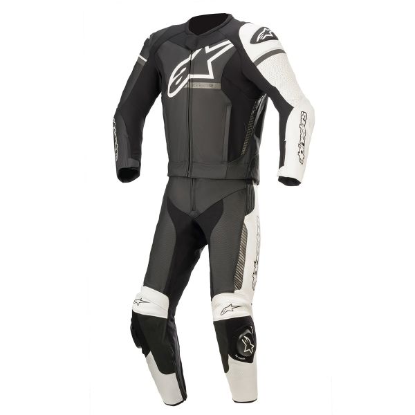 Combinaison Moto Cuir Alpinestars GP Force Phantom 2 PC Black White Metallic Gray