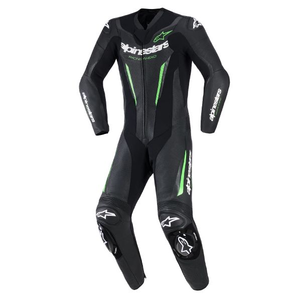 Combinaison Moto Cuir Alpinestars GP Force V2 Leather Suit 1PC Black Green