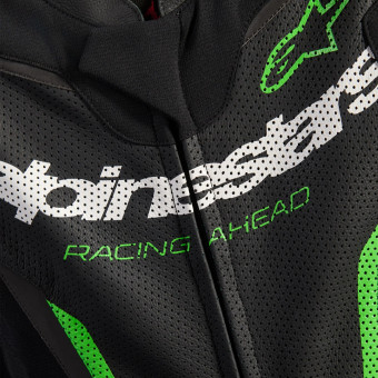 Alpinestars GP Force V2 Leather Suit 1PC Black Green