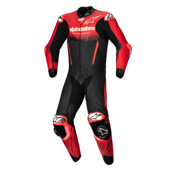 Combinaison Moto Cuir Alpinestars GP-R7 1PC Black Mid Red