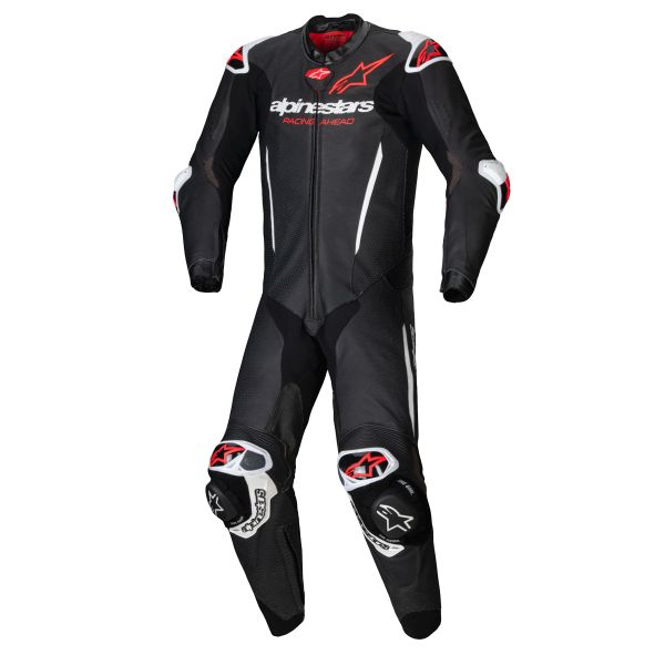 Combinaison Moto Cuir Alpinestars GP-R7 1PC Black White Red Fluo Combinaison Moto Cuir Alpinestars GP-R7 1PC Black White Red Fluo