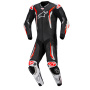 Combinaison Moto Cuir Alpinestars GP Tech V5 1 PC Leather Suit Black White Red Fluo