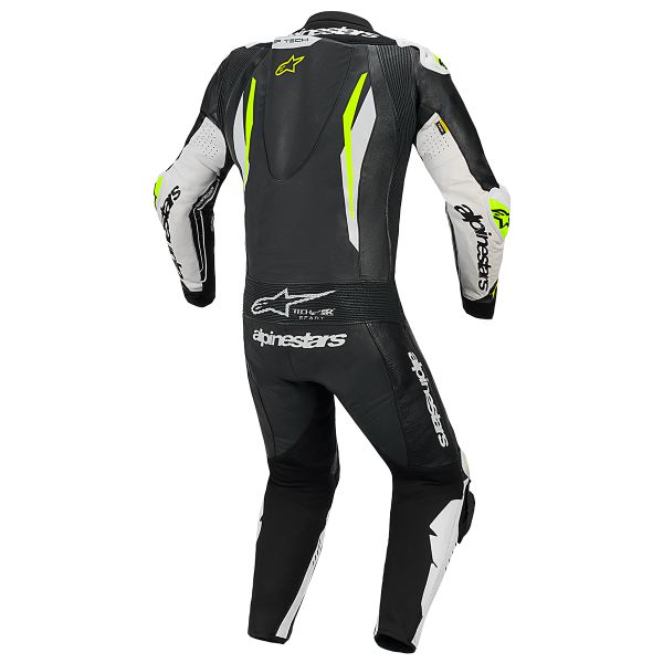 Alpinestars GP Tech V5 1 PC Leather Suit Black White Yellow Fluo
