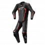 Combinaison Moto Cuir Alpinestars Missile V2 1PC Suit Black Red Fluo