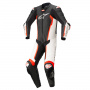Combinaison Moto Cuir Alpinestars Missile V2 1PC Suit Black White Red Fluo