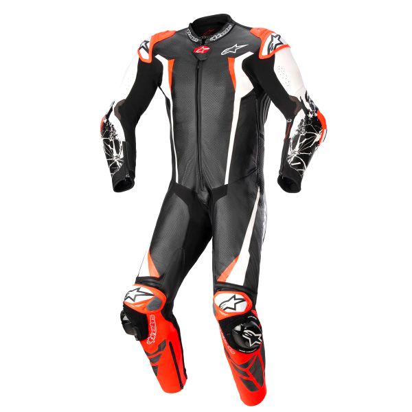 Combinaison Moto Cuir Alpinestars Racing Absolute V2 1PC Black White Red Fluo Combinaison Moto Cuir Alpinestars Racing Absolute V2 1PC Black White Red Fluo