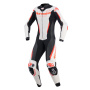 Combinaison Moto Cuir Alpinestars Stella GP-R7 1PC Leather Suit White Black Red Fluo