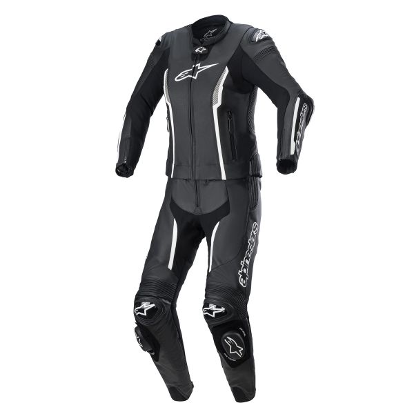 Combinaison Moto Cuir Alpinestars Stella Missile V2 Suit 2PC Black White