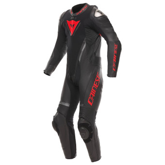 Combinaison Moto Cuir Dainese Demon Sprint 1PC Leather Black Black Red Lava