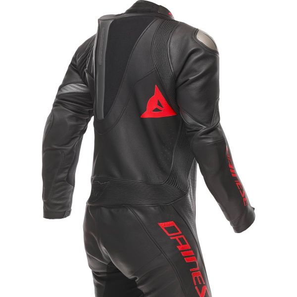 Dainese Demon Sprint 1PC Leather Black Black Red Lava